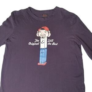 Evisu Pez Logo Men's Large Long Sleeve T Shirt Y2K The Original Still the Best